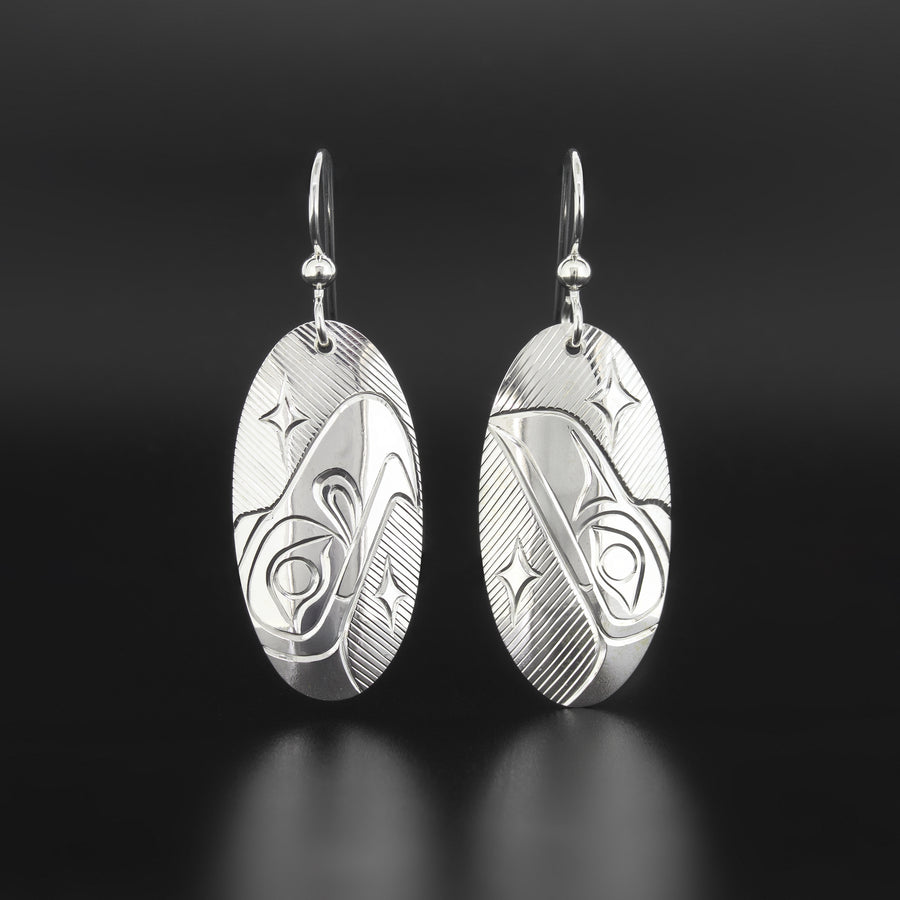 Eagle and Raven - Silver Earrings