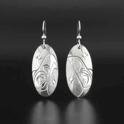 Eagle and Raven - Silver Earrings