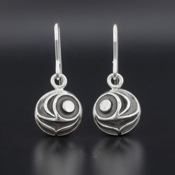 Salmon Egg - Silver Earrings