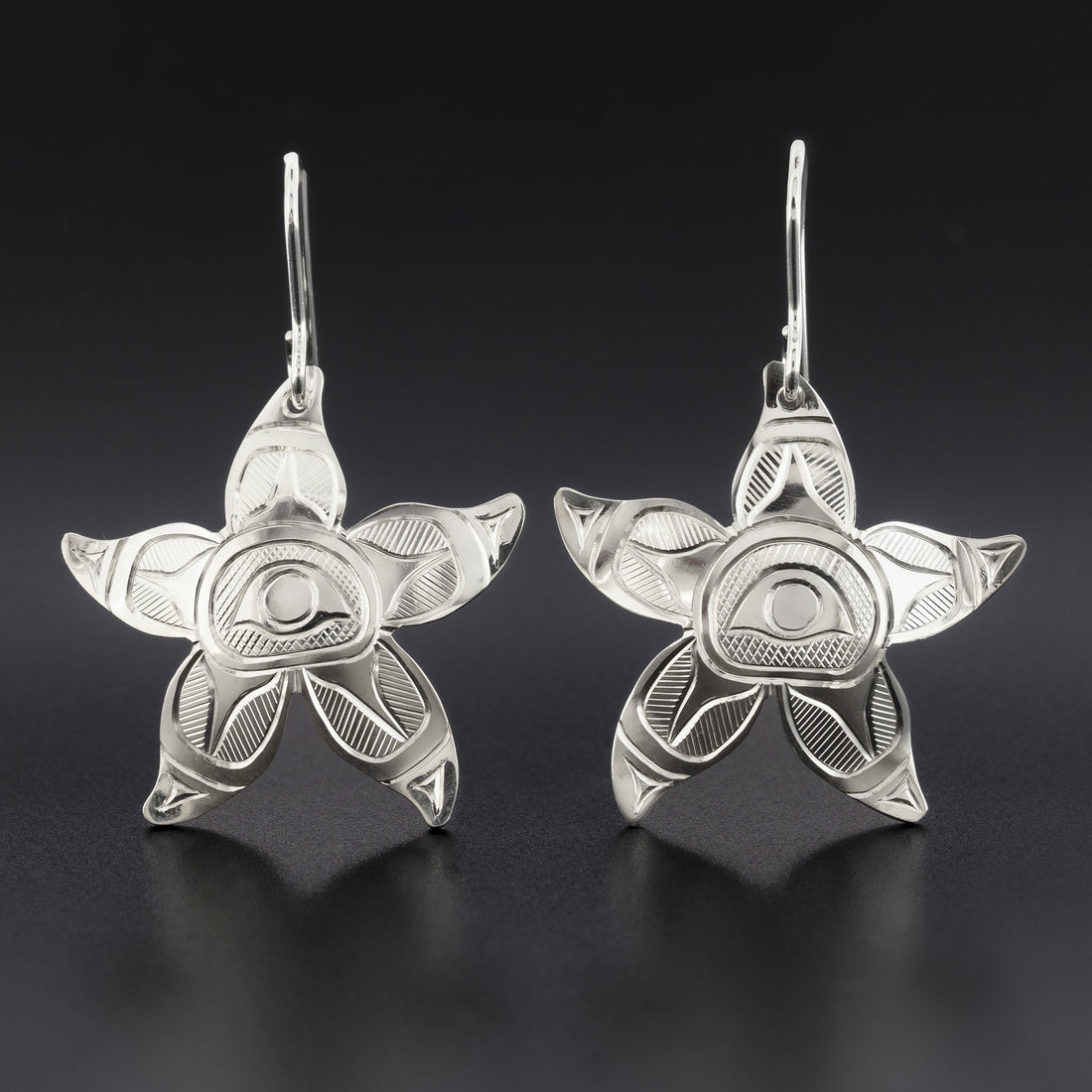 Starfish - Silver Earrings