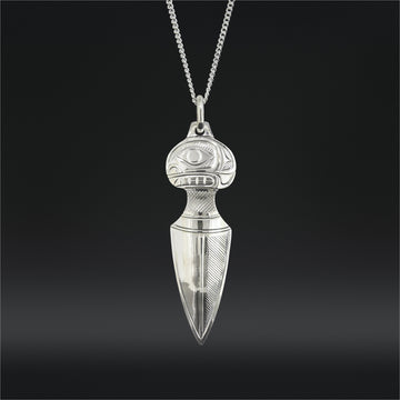Whale Head Dagger - Silver Pendant