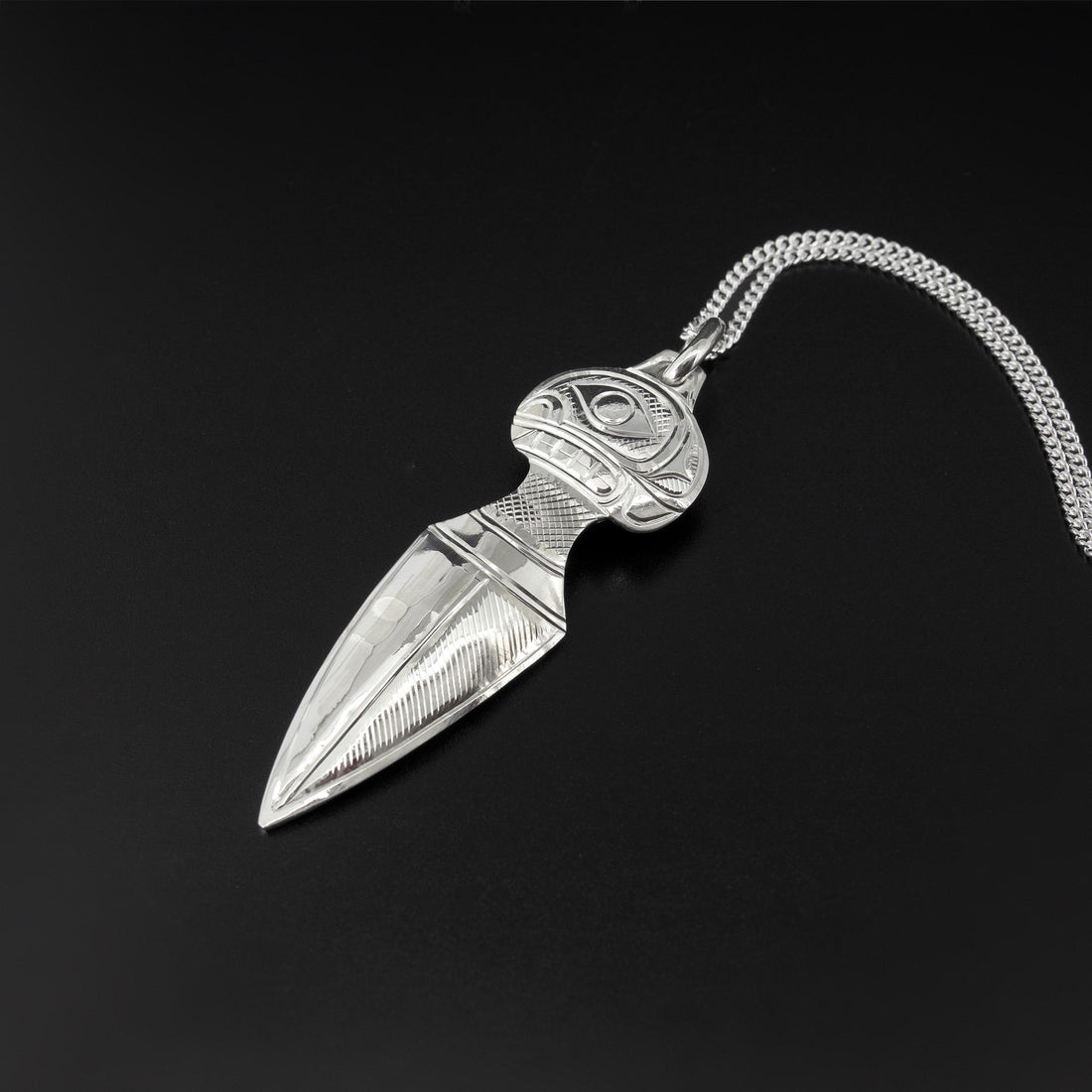 Whale Head Dagger - Silver Pendant