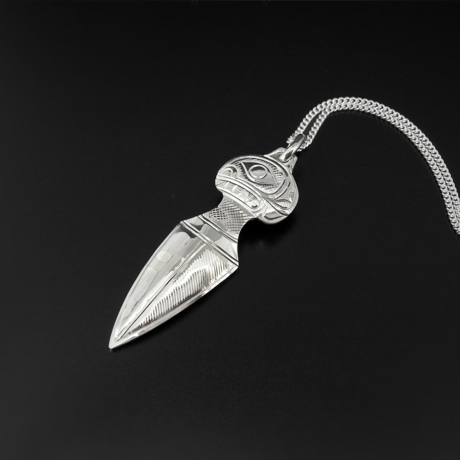 Whale Head Dagger - Silver Pendant