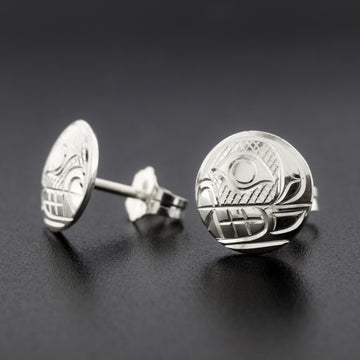Killerwhale - Silver Stud Earrings