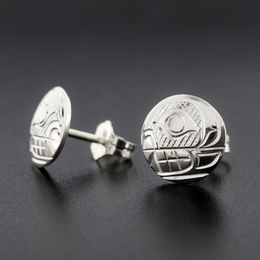 Killerwhale - Silver Stud Earrings