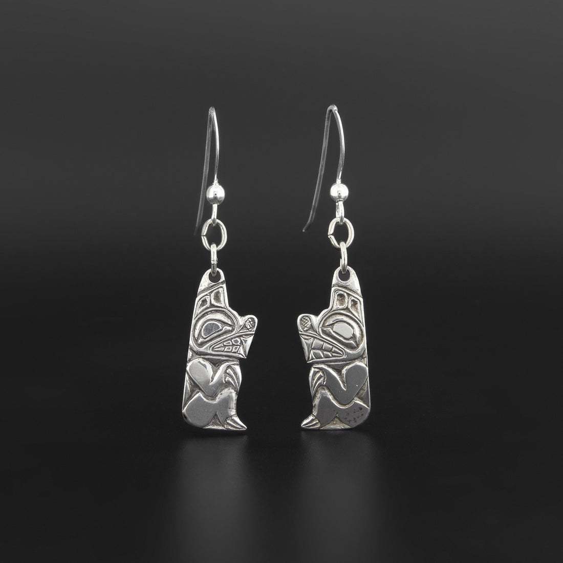 Bear - Silver Earrings