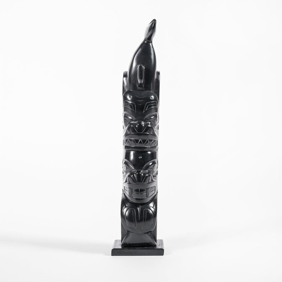 Dogfish and Killerwhale - Argillite Pole