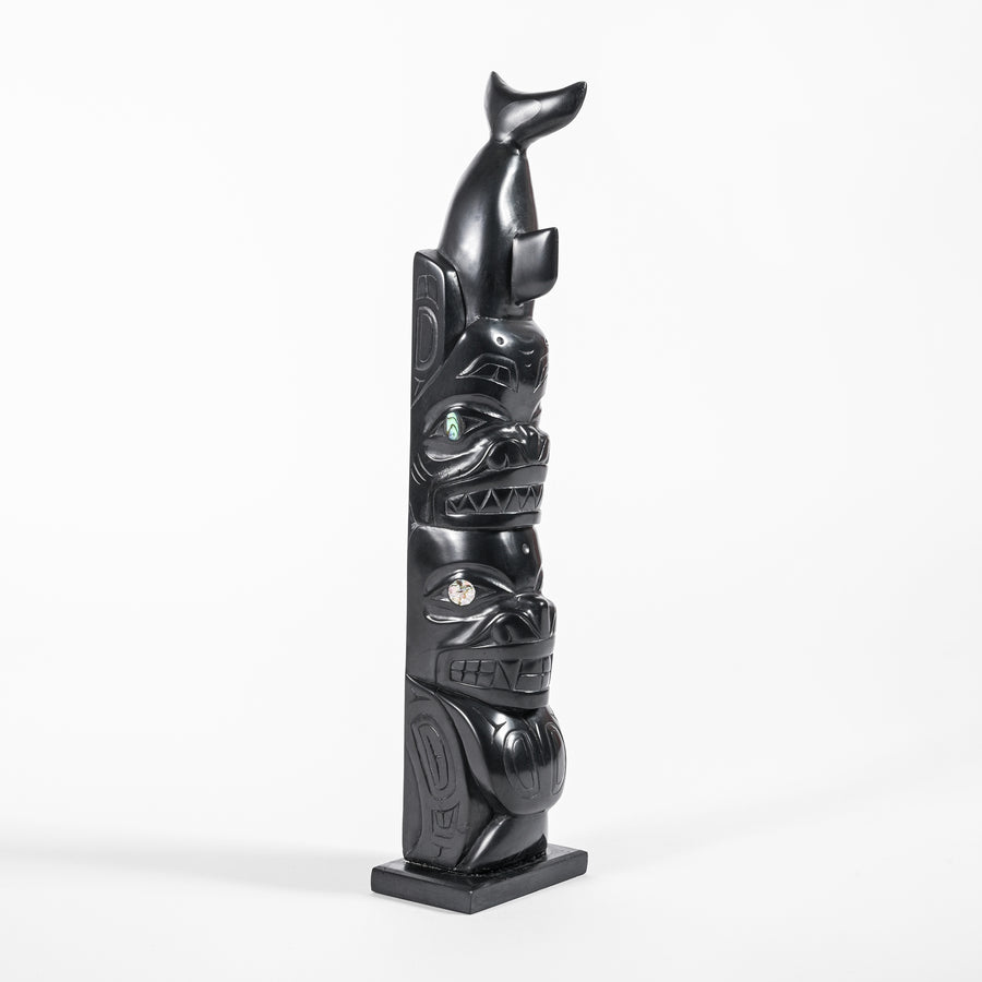 Dogfish and Killerwhale - Argillite Pole