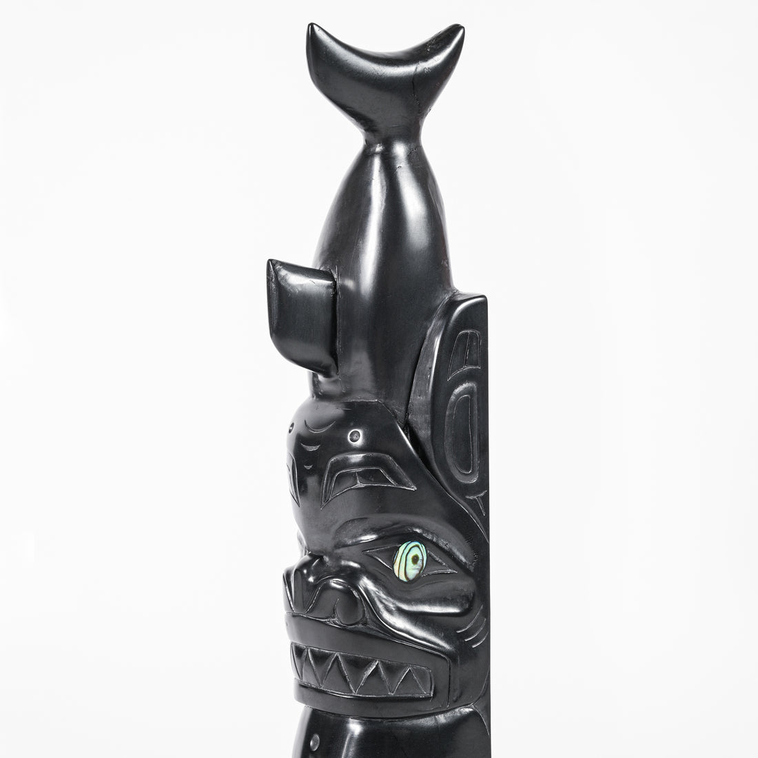 Dogfish and Killerwhale - Argillite Pole