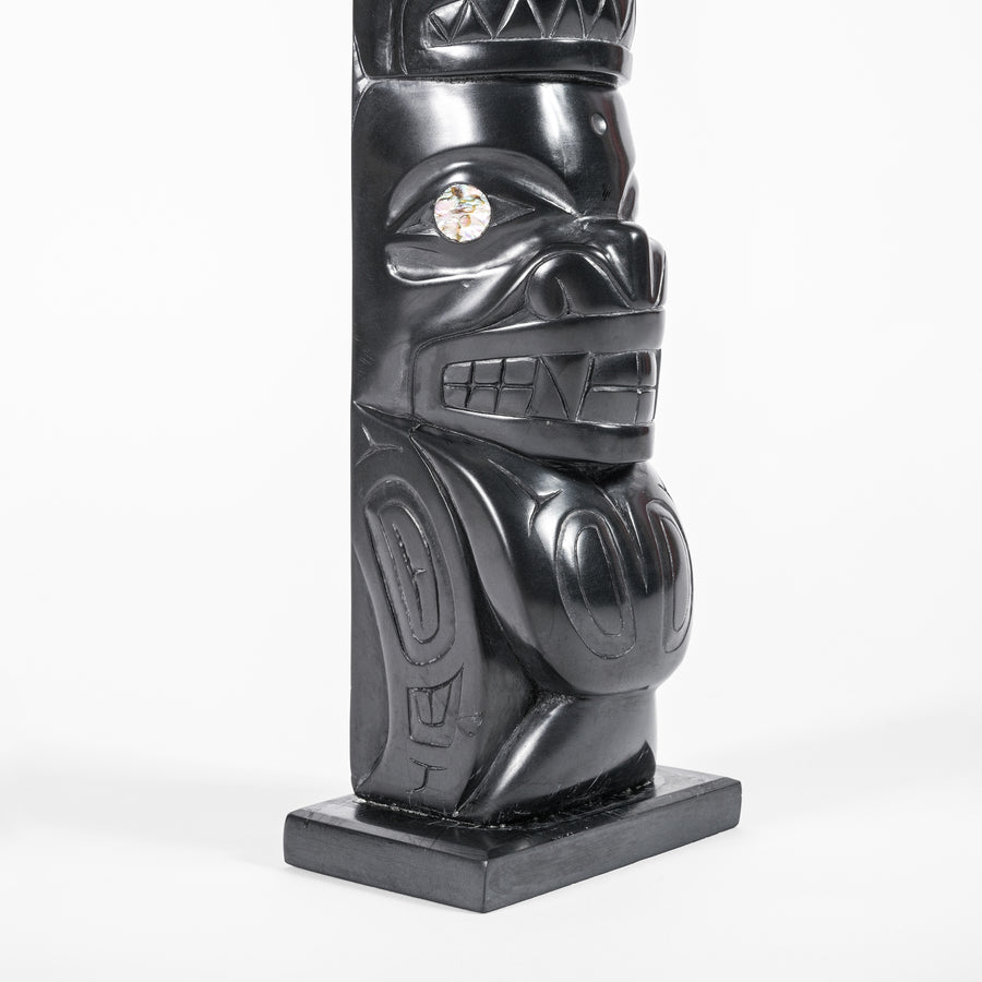 Dogfish and Killerwhale - Argillite Pole