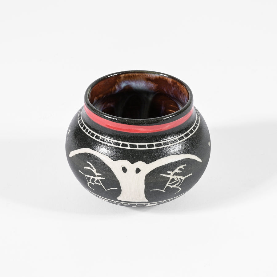 Owl - Hand Carved Ceramic Bowl