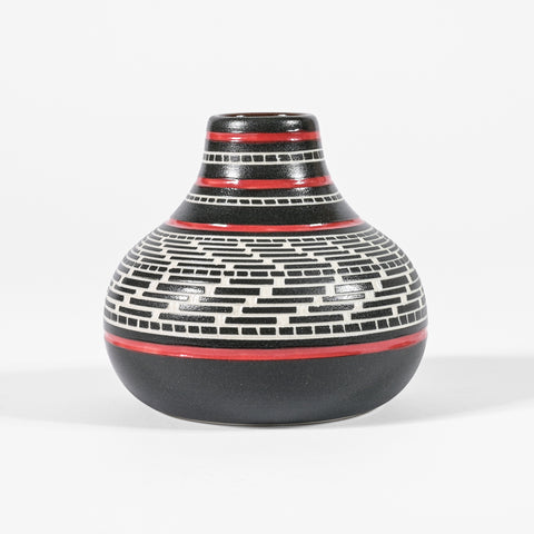 Weaving - Hand Carved Ceramic Vase