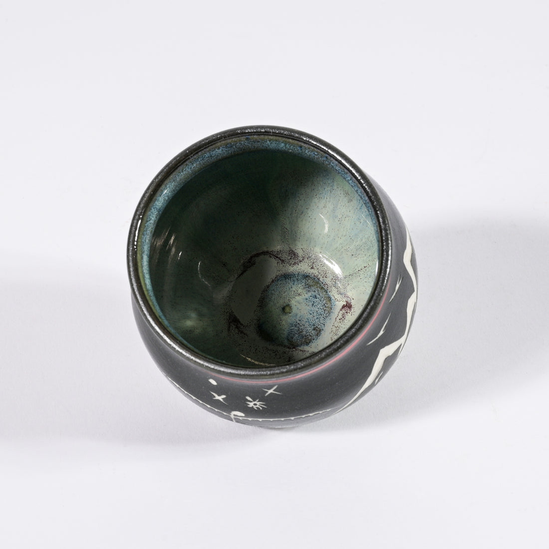 Thunderbird and Mountains - Hand Carved Ceramic Bowl