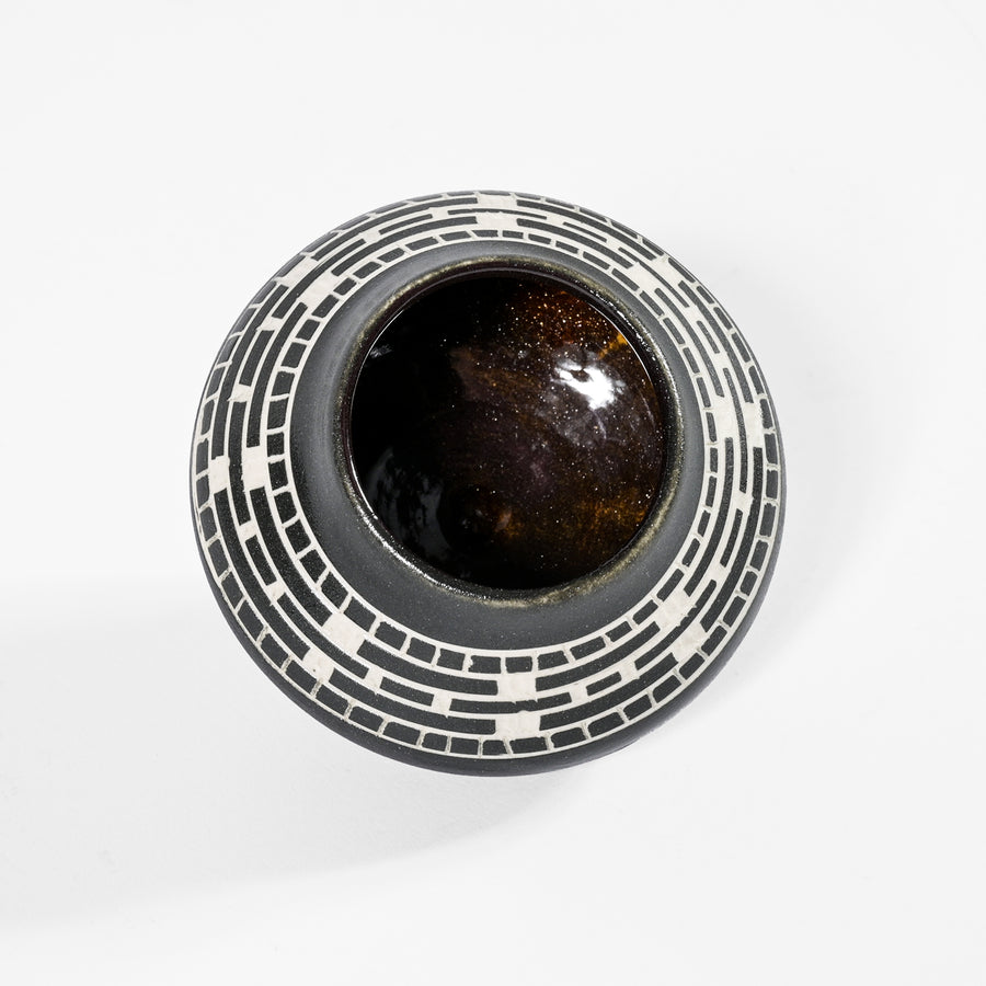 Weaving - Hand Carved Ceramic Pottery