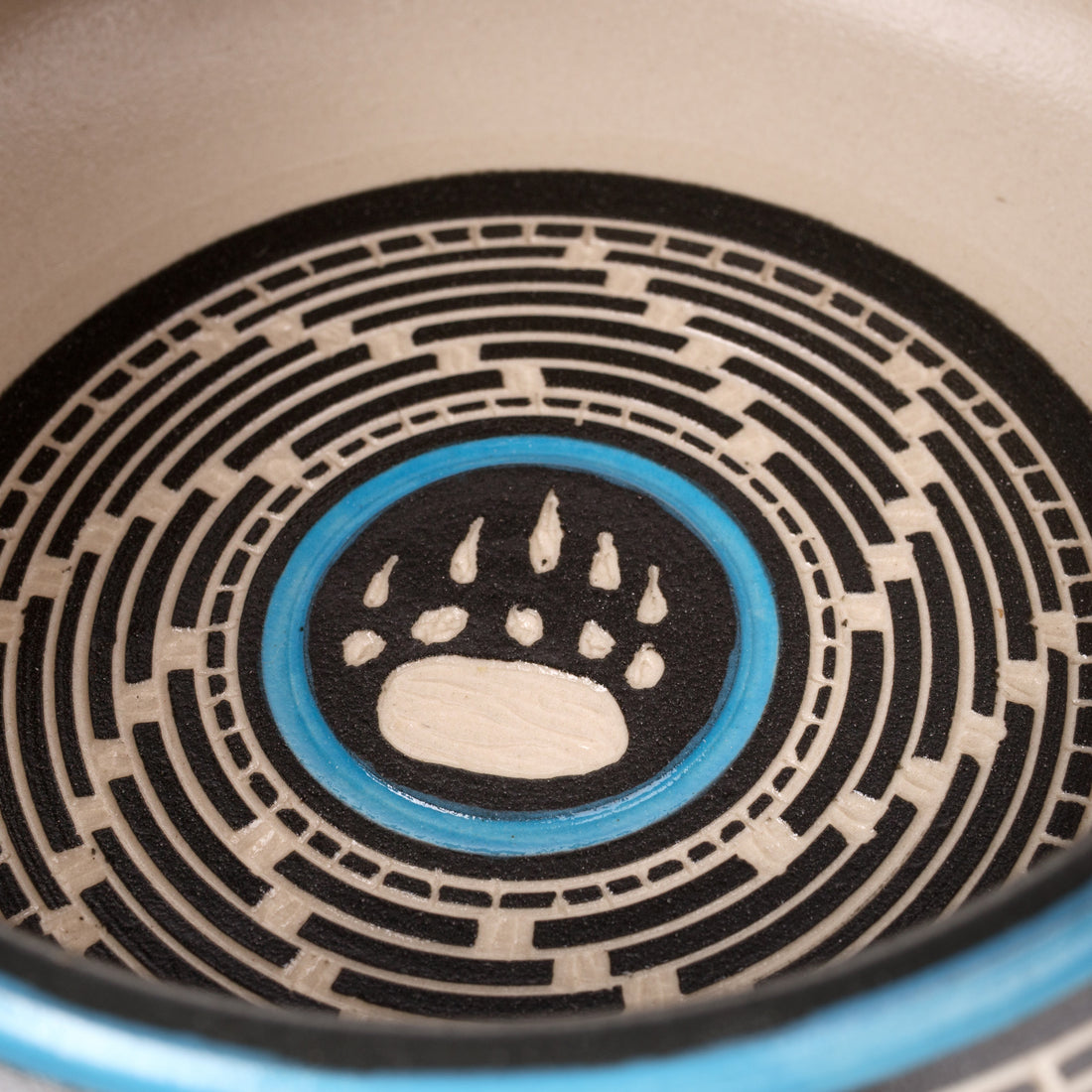 Bear Paw - Hand Carved Ceramic Pottery