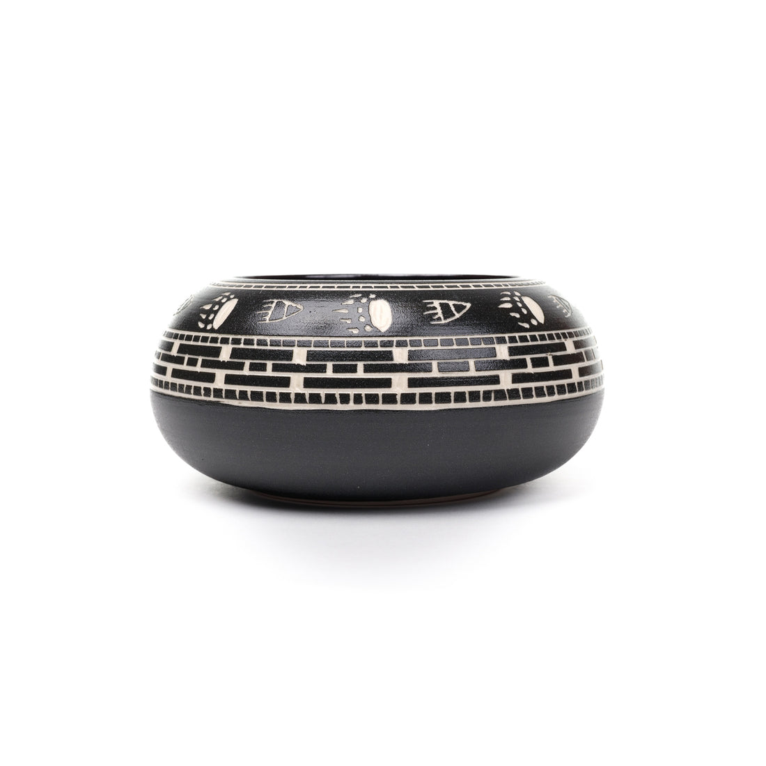 Bear Tracks - Hand Carved Ceramic Pottery