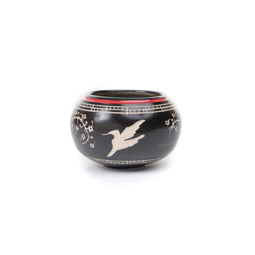 Hummingbird - Hand Carved Ceramic Pottery
