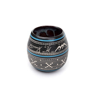 Mountain Fishing - Hand Carved Ceramic Pottery