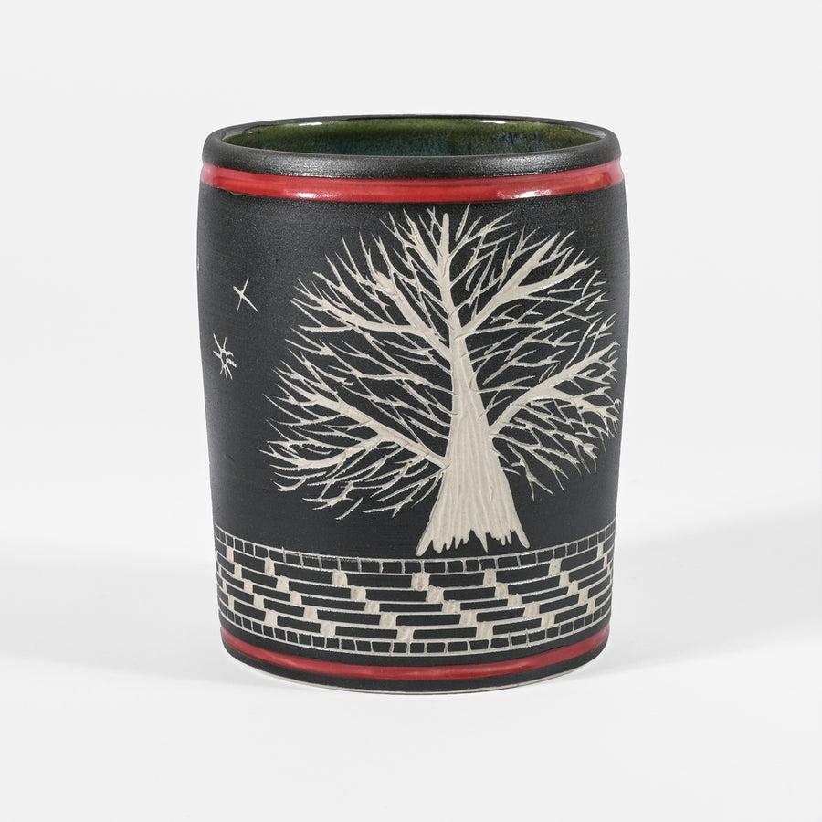 Tree of Life - Hand Carved Ceramic Pottery