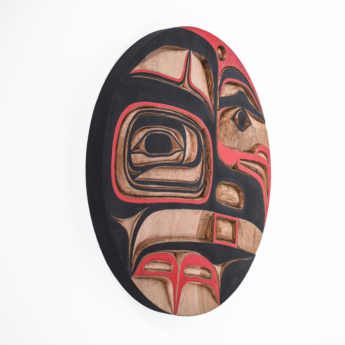 Raven and Baby - Red Cedar Panel