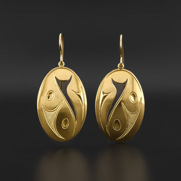 Abstract - 22k Gold Earrings