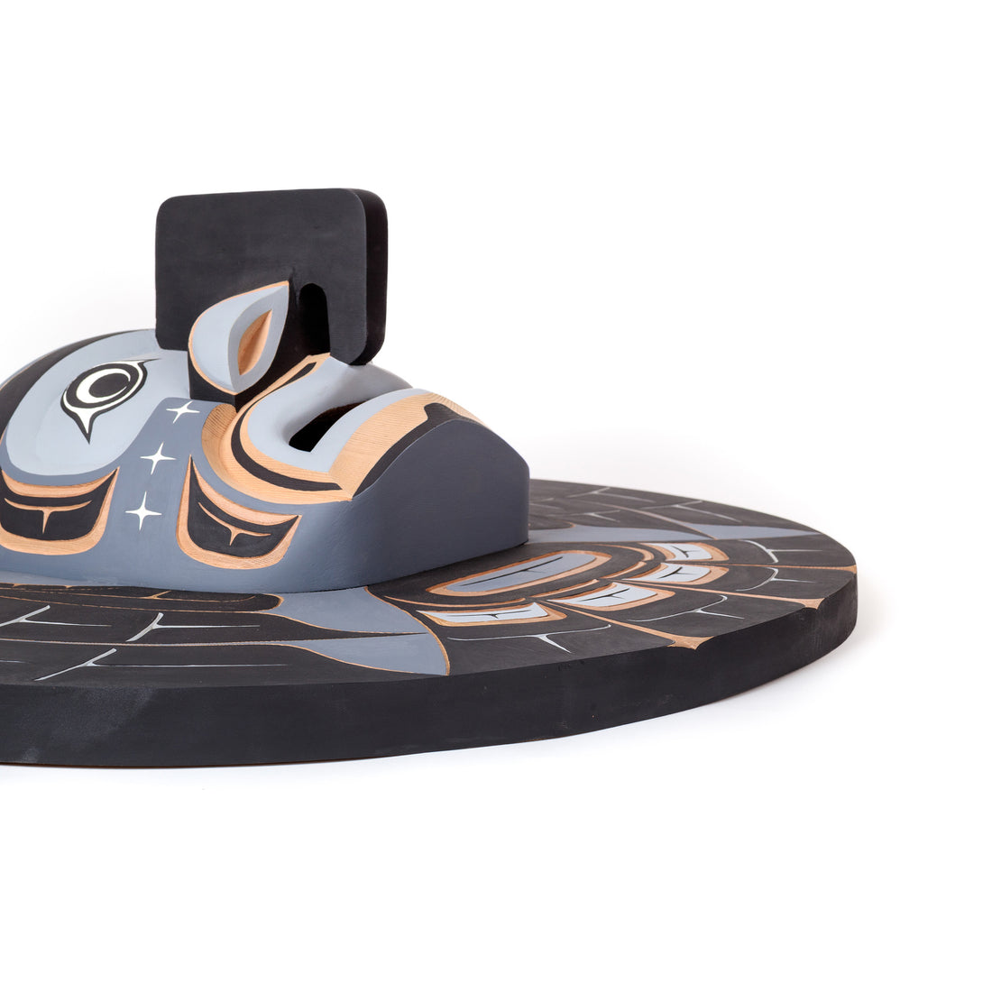 Moon and Owls - Red Cedar Mask