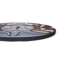 Moon and Wolves - Red Cedar Panel