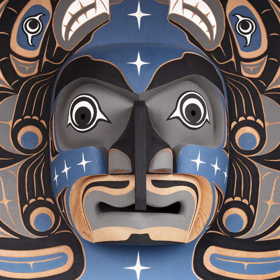 Moon - Red Cedar Mask