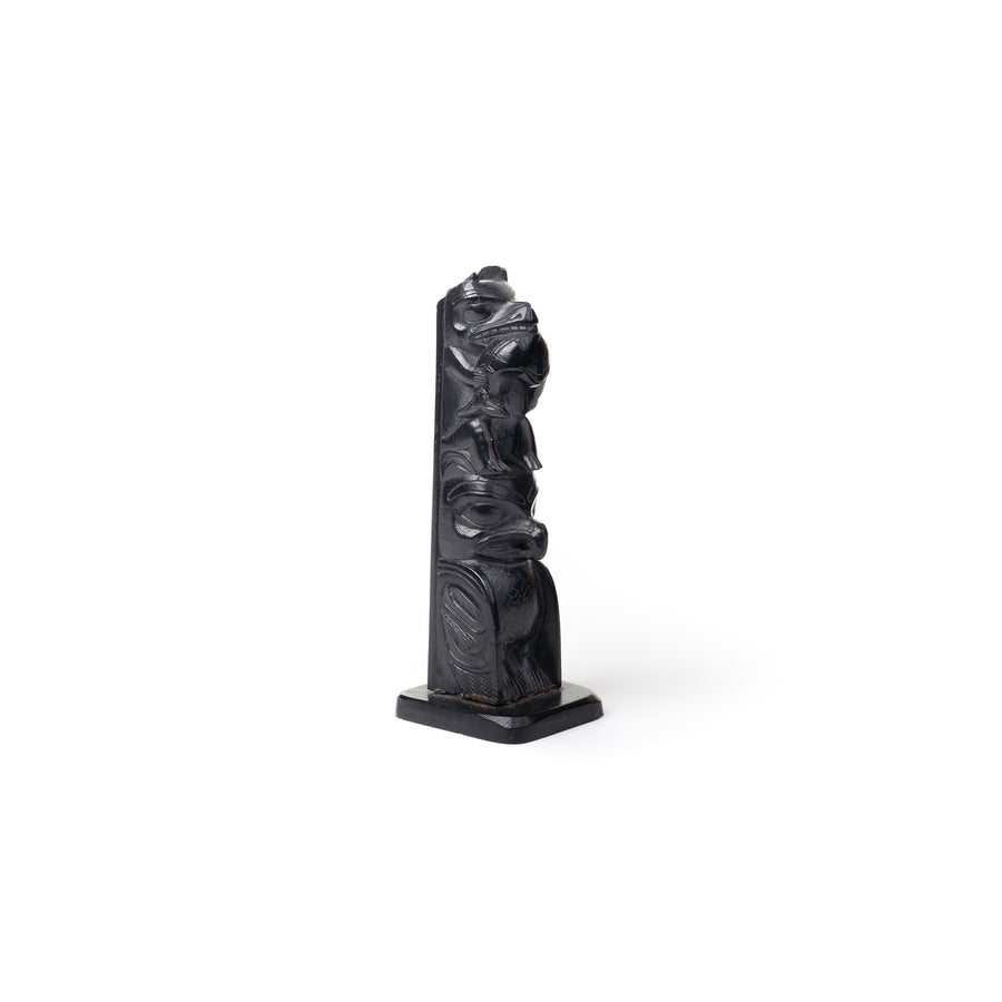 Bear, Salmon, and Hawk - Argillite Pole