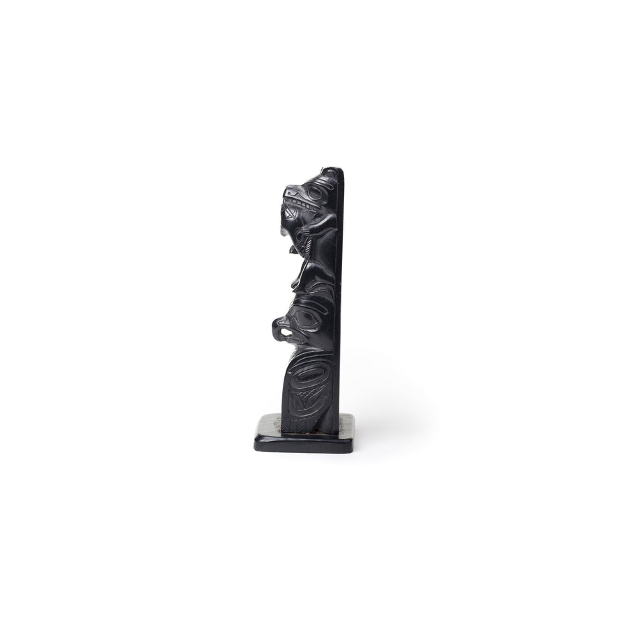 Bear, Salmon, and Hawk - Argillite Pole