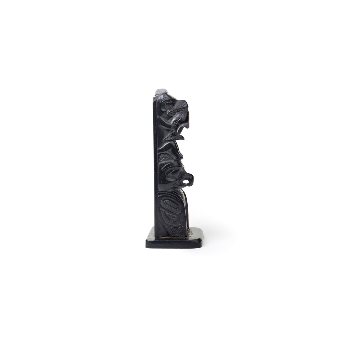Bear, Salmon, and Hawk - Argillite Pole