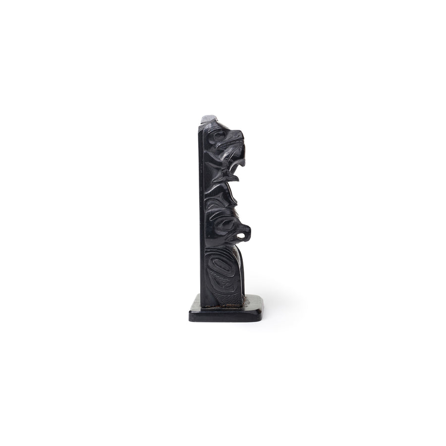 Bear, Salmon, and Hawk - Argillite Pole