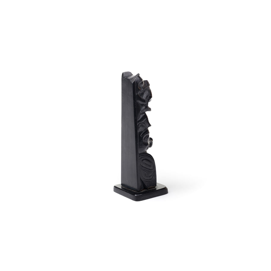 Bear, Salmon, and Hawk - Argillite Pole