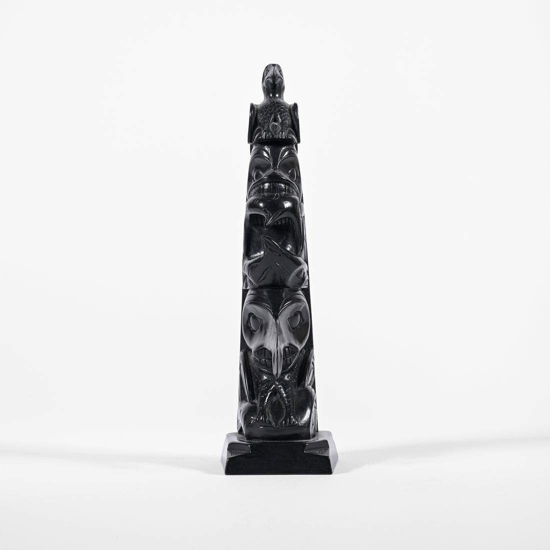 Eagle, Bear, Salmon, Orca, Blue Mountain Hawk - Argillite Pole