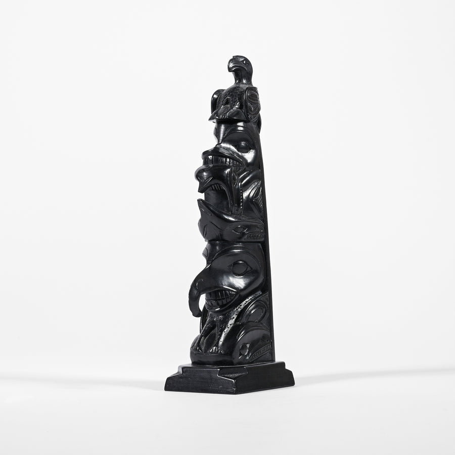 Eagle, Bear, Salmon, Orca, Blue Mountain Hawk - Argillite Pole