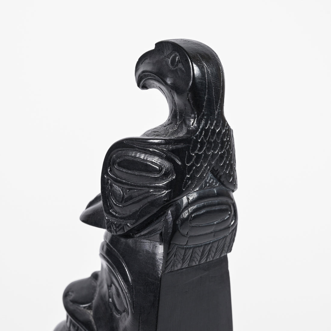 Eagle, Bear, Salmon, Orca, Blue Mountain Hawk - Argillite Pole