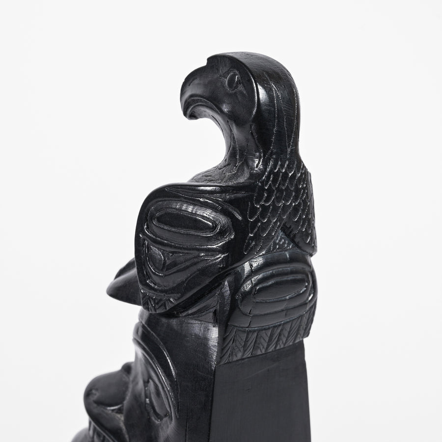 Eagle, Bear, Salmon, Orca, Blue Mountain Hawk - Argillite Pole