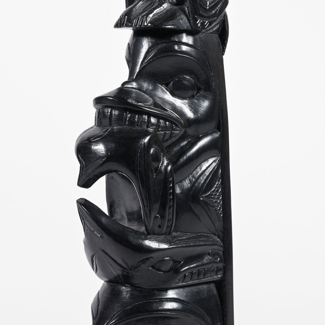 Eagle, Bear, Salmon, Orca, Blue Mountain Hawk - Argillite Pole
