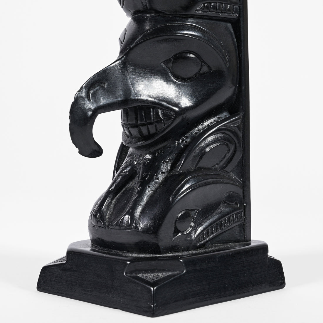 Eagle, Bear, Salmon, Orca, Blue Mountain Hawk - Argillite Pole