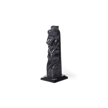Wolf and Raven - Argillite Pole