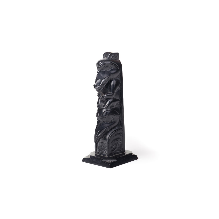 Wolf and Raven - Argillite Pole