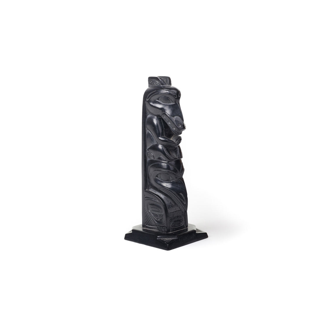 Wolf and Raven - Argillite Pole