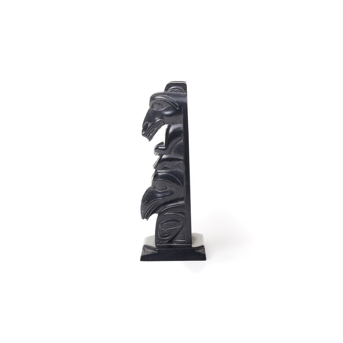 Wolf and Raven - Argillite Pole