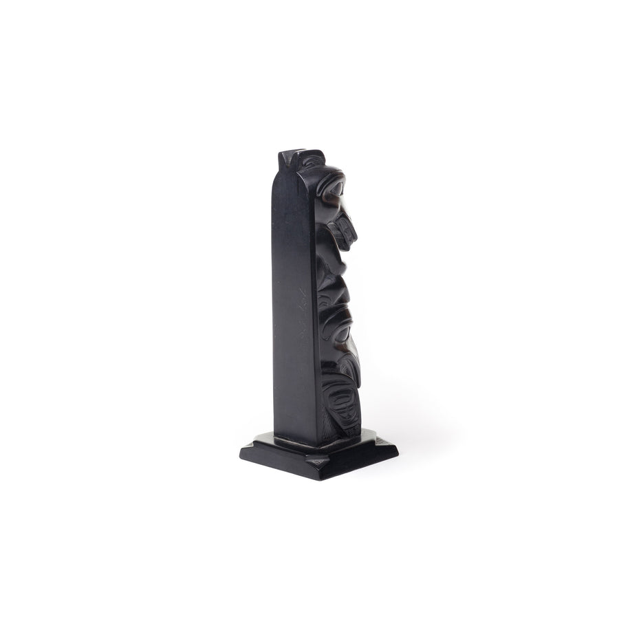 Wolf and Raven - Argillite Pole
