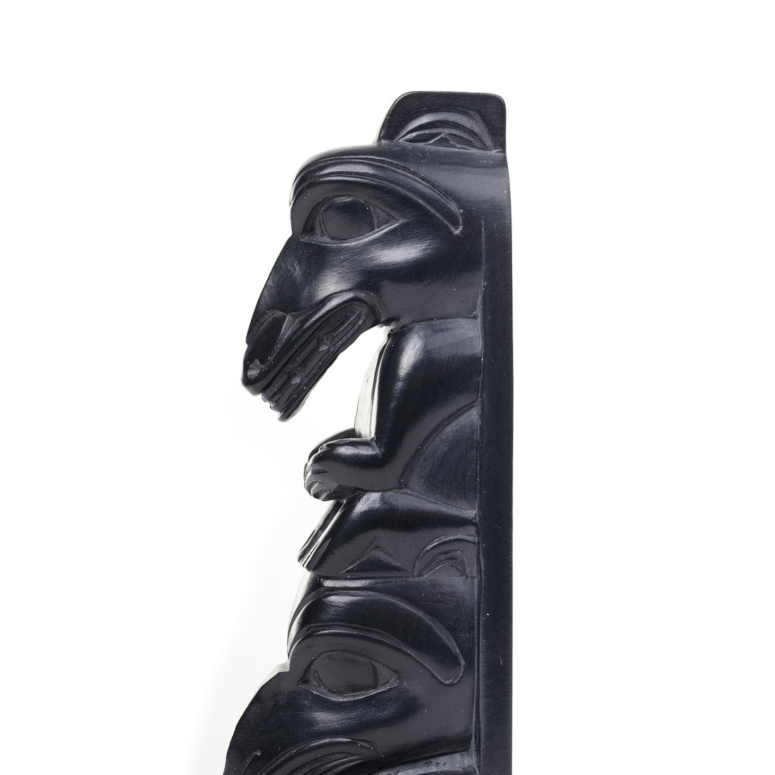 Wolf and Raven - Argillite Pole