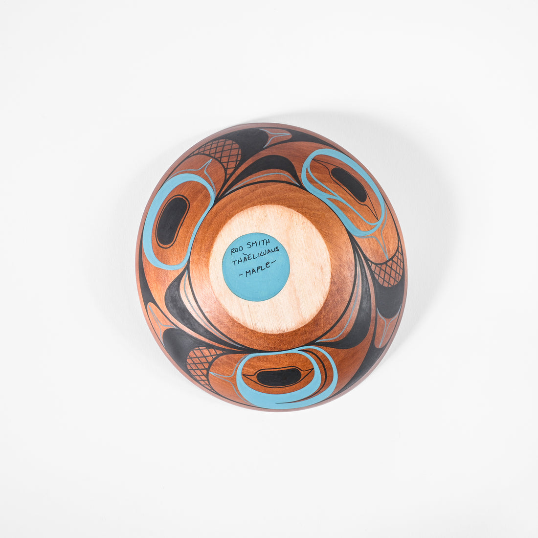 Abstract Design (Light Blue) - Maple Bowl