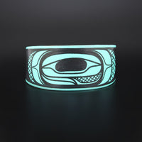 Abstract (Light Blue) - Maple Wood Bracelet