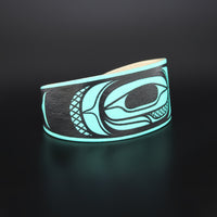 Abstract (Light Blue) - Maple Wood Bracelet