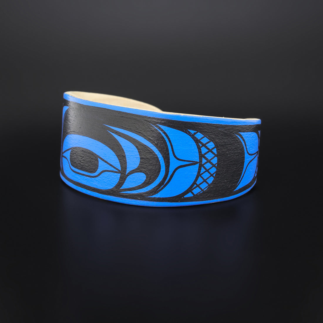 Abstract (Blue) - Maple Wood Bracelet