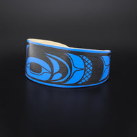 Abstract (Blue) - Maple Wood Bracelet